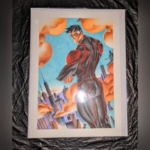 Thony Silas Large DC Comics Superboy Original Art Drawing 16.5 x 23.5 in